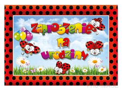 Zaproszenie na urodziny Biedronka, 1 szt.