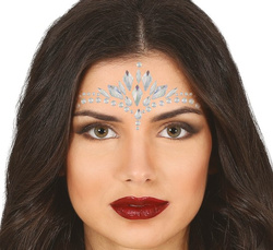 Naklejki Biżuteria Kryształki Srebrne na Twarz