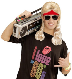 Peruka z Opaską Kręcone Blond Włosy Disco Lata 80