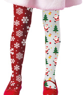 Rajstopy Dziecięce Świąteczne Śnieżynki 7-10 lat