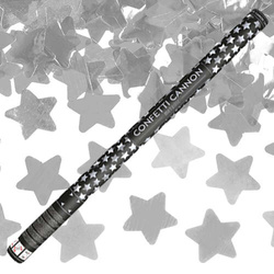 Tuba z gwiazdkami, srebrny, 80cm 1 szt.