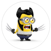 Opłatek tortowy 14 cm, Minionki 1 szt.