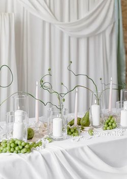 Szklany ŚWIECZNIK Wazon Tuba na Świecę, 10x23cm