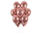 Balony metaliczne 12 cali, 100 szt., rose gold