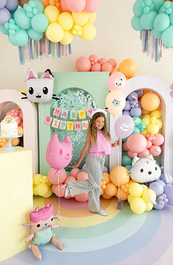 Balony Lateksowe Koci Domek Gabi mix, 30 cm, 6szt.