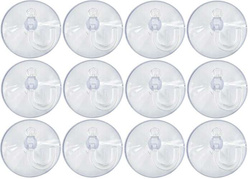 Przyssawki z Plastikowym Haczykiem 4cm 12szt.