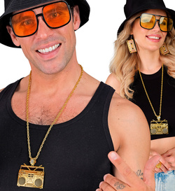 Naszyjnik Wisiorek RADIO Magnetofon BoomBox Disco