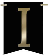 Flagietka, Litera I, Czarna, 1 szt.