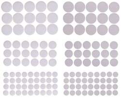 Rzepy Samoprzylepne Okrągłe Białe Mix 69szt.