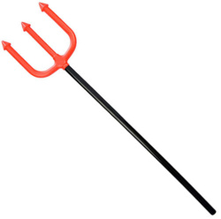 Widły TRÓJZĄB Diabła Diablicy Lucyfera Czerwony