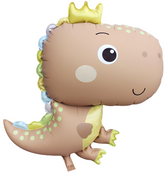 Balon Foliowy DINOZAUR W KORONIE Dino 65x79cm