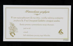 Zaproszenia ślubne, 1 szt.
