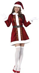 Strój Kostium Sukienka Mikołajka PANI MIKOŁAJOWA L