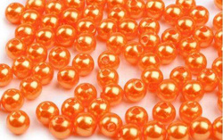 Koraliki kuleczka 4 mm, pomarańczowe, 10 g
