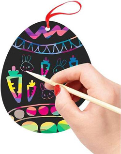 Pisanki zawieszki - zdrapki, 11x9,5 cm, 3szt.