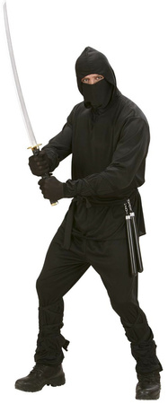 Strój Kostium Czarny NINJA  Wojownik Samuraj, L