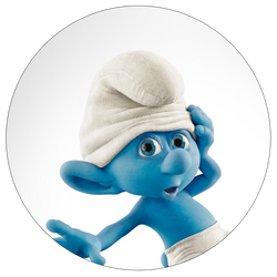 Opłatek tortowy 14 cm, Smerfy 1 szt.