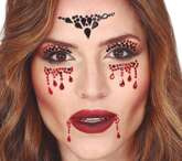Naklejki Kryształki na Twarz Krwawa WAMPIRZYCA