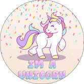 Opłatek tortowy 29 cm, Jednorożec 1 szt.