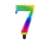 Świeczka cyferka 7, Galaxy, 8,0 cm, 1 szt.