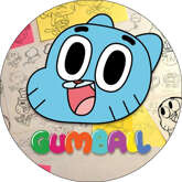 Opłatek tortowy 29 cm, Niesamowity Świat Gumballa