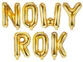 Zestw Balonów foliowych "Nowy Rok" 35cm, złoty