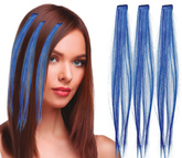 PASEMKA Pasma do Włosów NIEBIESKIE 50cm 3szt.