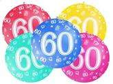 Balon olbrzym 60 urodziny, 1 m, 1 szt.