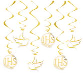 Świderki Dekoracyjne KOMUNIA ŚWIĘTA Gołąbek IHS x6