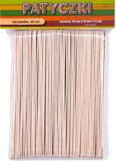 Patyczki Kreatywne Drewniane Naturalne 150mm 60szt