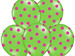 Balony z nadrukiem Apple Green "Kropki róż",5 szt.
