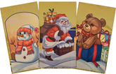 Woreczki Foliowe XMAS Metal Nadruk Złote 20x35cm