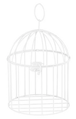 Klatka dekoracyjna, 24 cm, biały