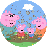 Opłatek tortowy 20 cm, Świnka Peppa 1 szt.