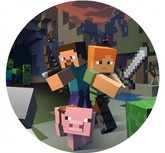 Opłatek tortowy 29 cm, Minecraft 1 szt.