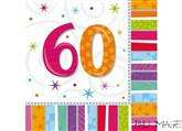 Serwetki urodzinowe 60 urodziny, 16 szt.