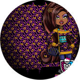 Opłatek tortowy 14 cm, 1 szt. Monster High
