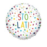 Balon foliowy Confetti Sto Lat! 1 szt.