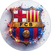 Opłatek tortowy 20 cm, FC Barcelona 1 szt.