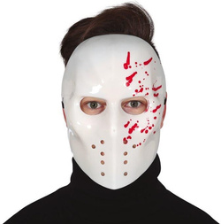 Maska Hokeista Biała Zakrwawiona Jason Halloween