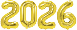 Zestaw Balonów 2026, złoty, 100cm