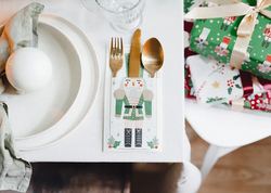 Kieszonka na sztućce Dziadek do orzechów, 10x20 cm