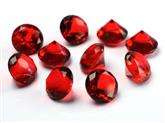 Diamentowe konfetti 20 mm, bordo, 10 szt.