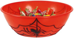 MISKA Pomarańczowa PAJĄK Pajęczyna Halloween 27cm