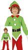 Strój Kostium  ELF Skrzat Pomocnik Mikołaja 3-4 la