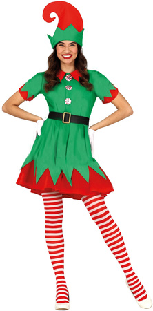 Strój Kostium Pani ELF  Pomocnik Mikołaja, L