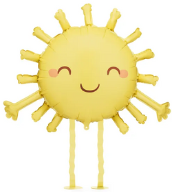 Balon Foliowy Chodzący SŁONECZKO z Nóżkami 91x77cm