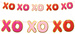 Girlanda papierowa XOXO, złoty kontur, 200 cm