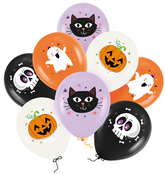 Balony Lateksowe Zestaw HALLOWEEN Mix 8szt.