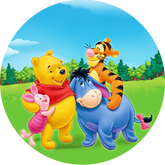 Opłatek tortowy 14 cm, Kubuś Puchatek 1 szt.